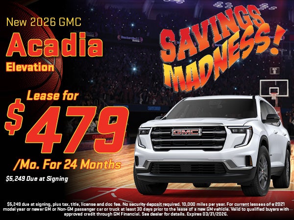2026 GMC Acadia Lease Offer