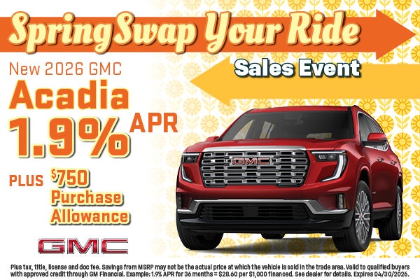 2026 GMC Acadia Finance Offer