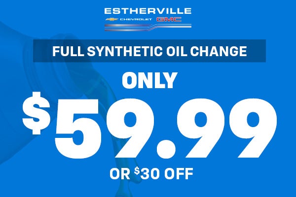 Save on an oil change in Estherville, IA