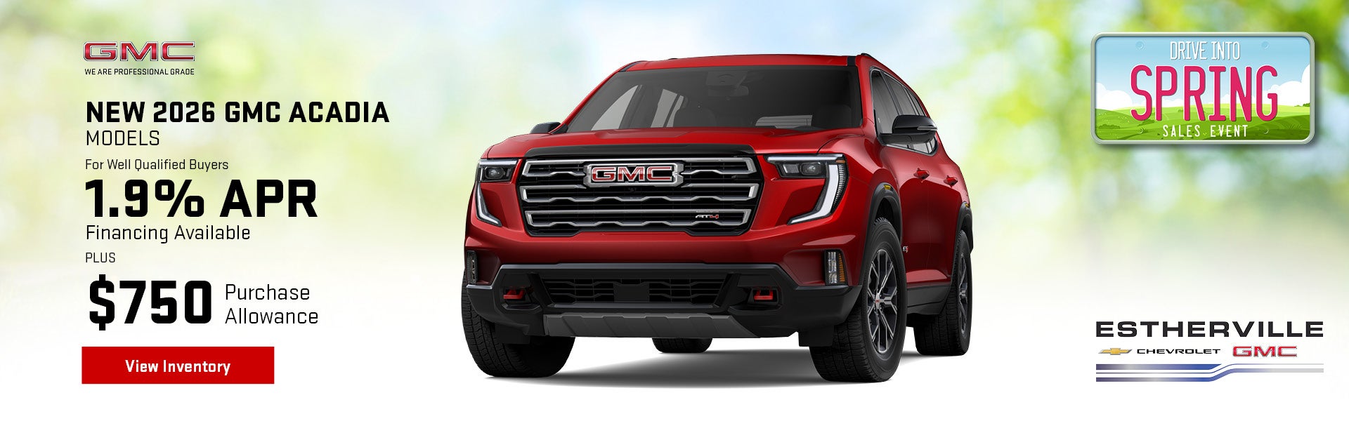 New 2026 GMC Acadia in Estherville, IA