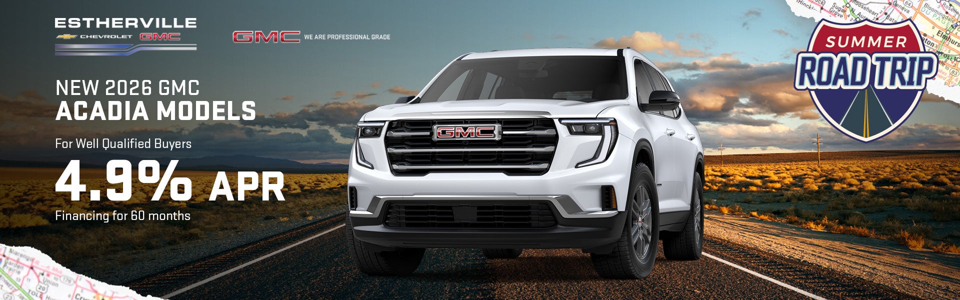 Save on a New 2026 GMC Acadia in Estherville, IA!