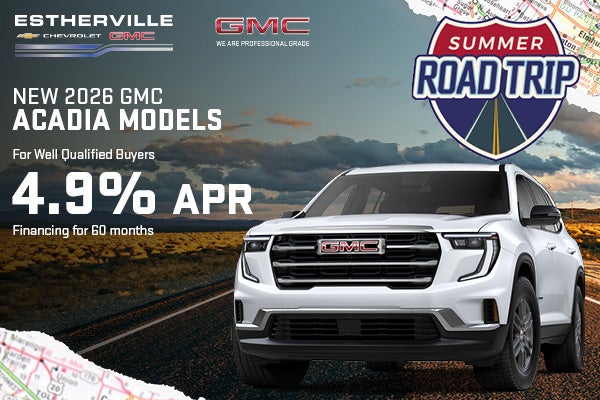 Save on a New 2026 GMC Acadia in Estherville, IA!