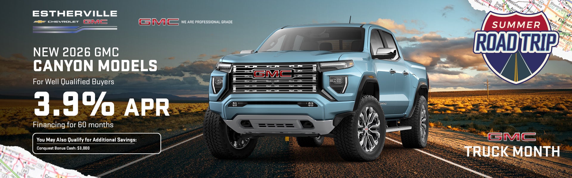 Save on a New 2026 GMC Canyon in Estherville, IA!