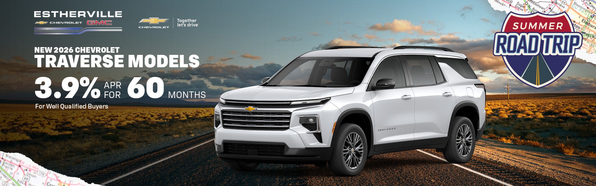 Save on a New 2026 Chevy Traverse in Estherville, IA!