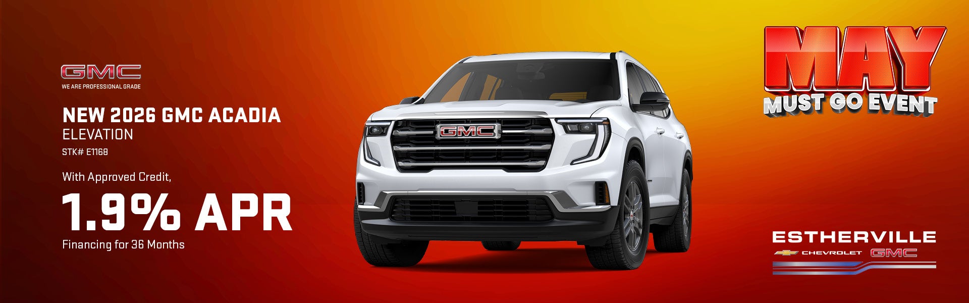 New 2026 GMC Acadia Elevation in Estherville, IA