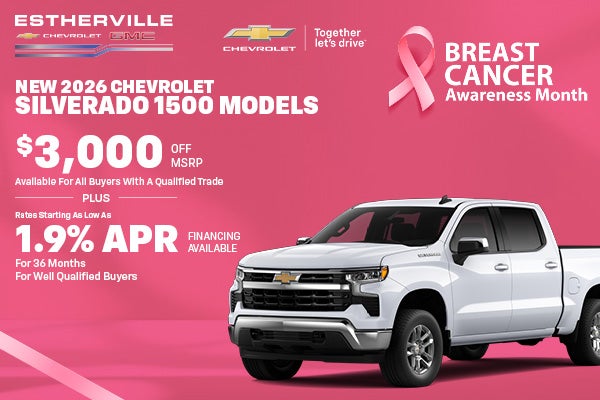 Save on a New 2026 Chevy Silverado 1500!